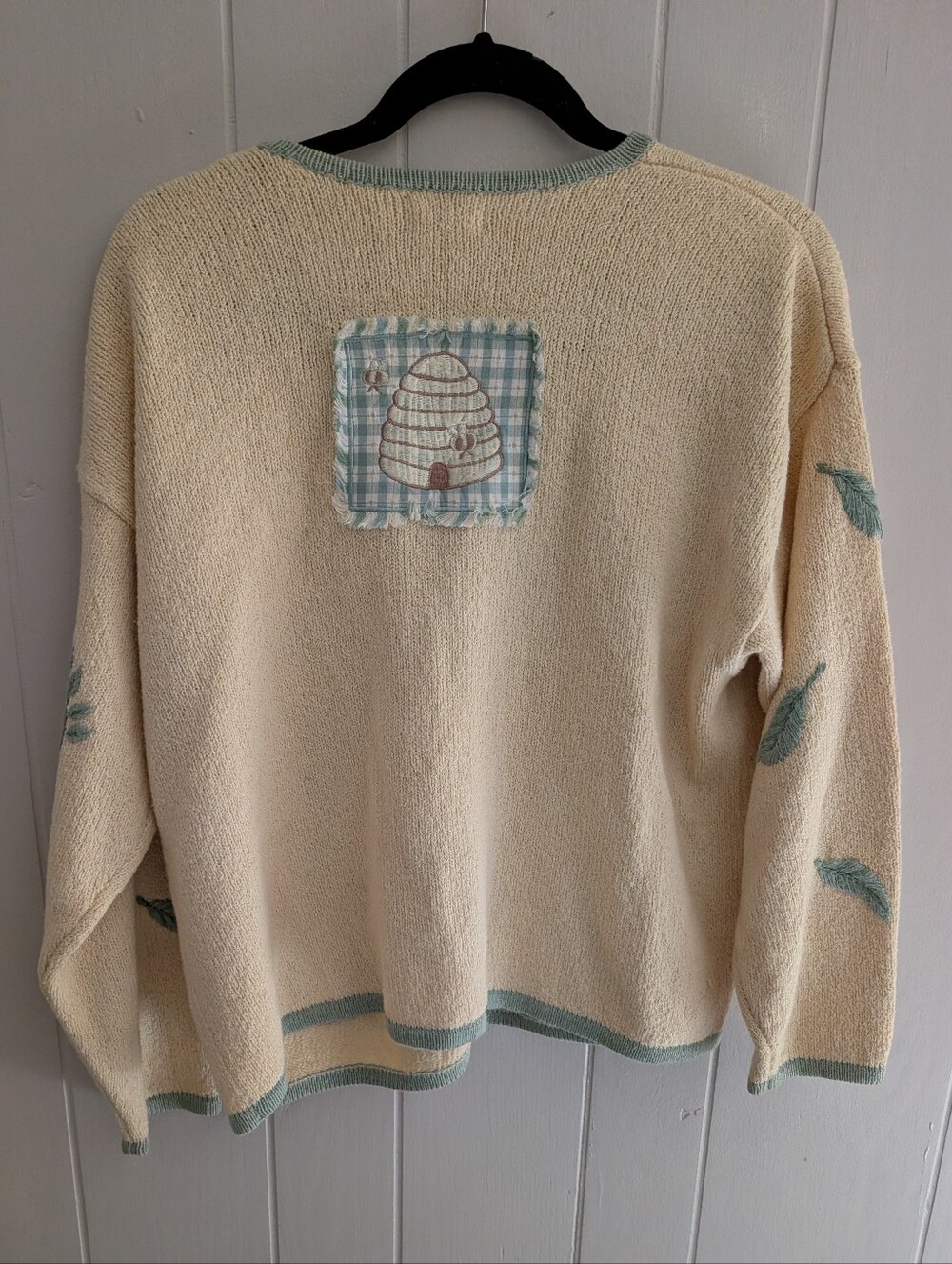 Vintage PBJ Embroidered Patchwork Cardigan Sweater - Picture 7 of 7